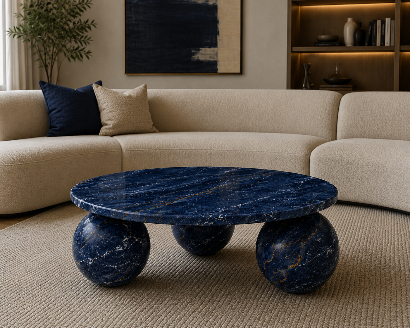 Lythos bleu table basse