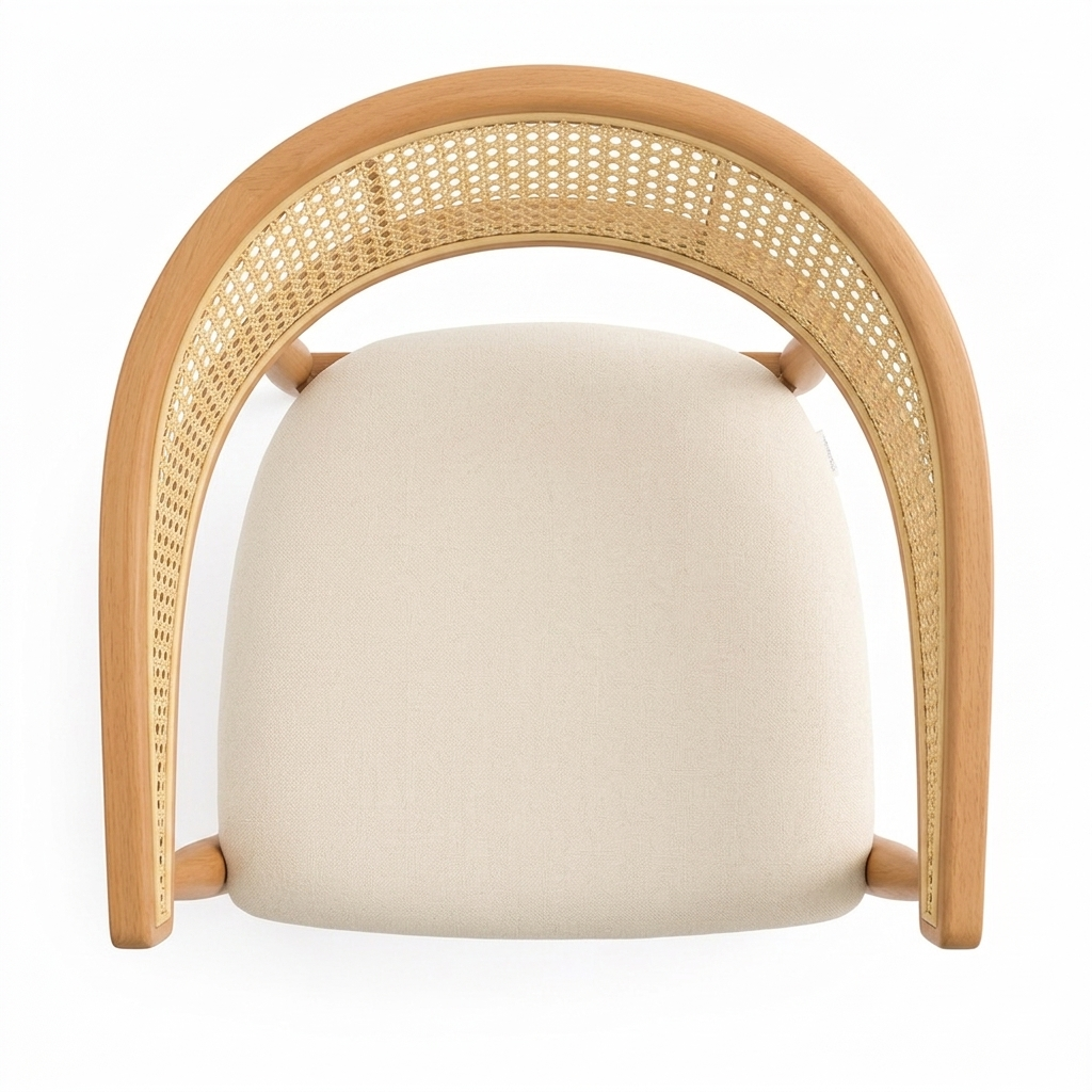 La Chaise "Riviera" en Chêne et Cannage