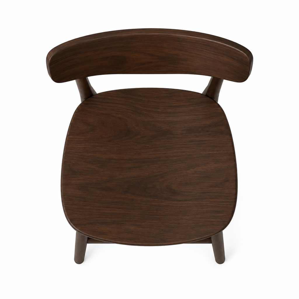 Le Tabouret de Bar "Épure" en Noyer Massif