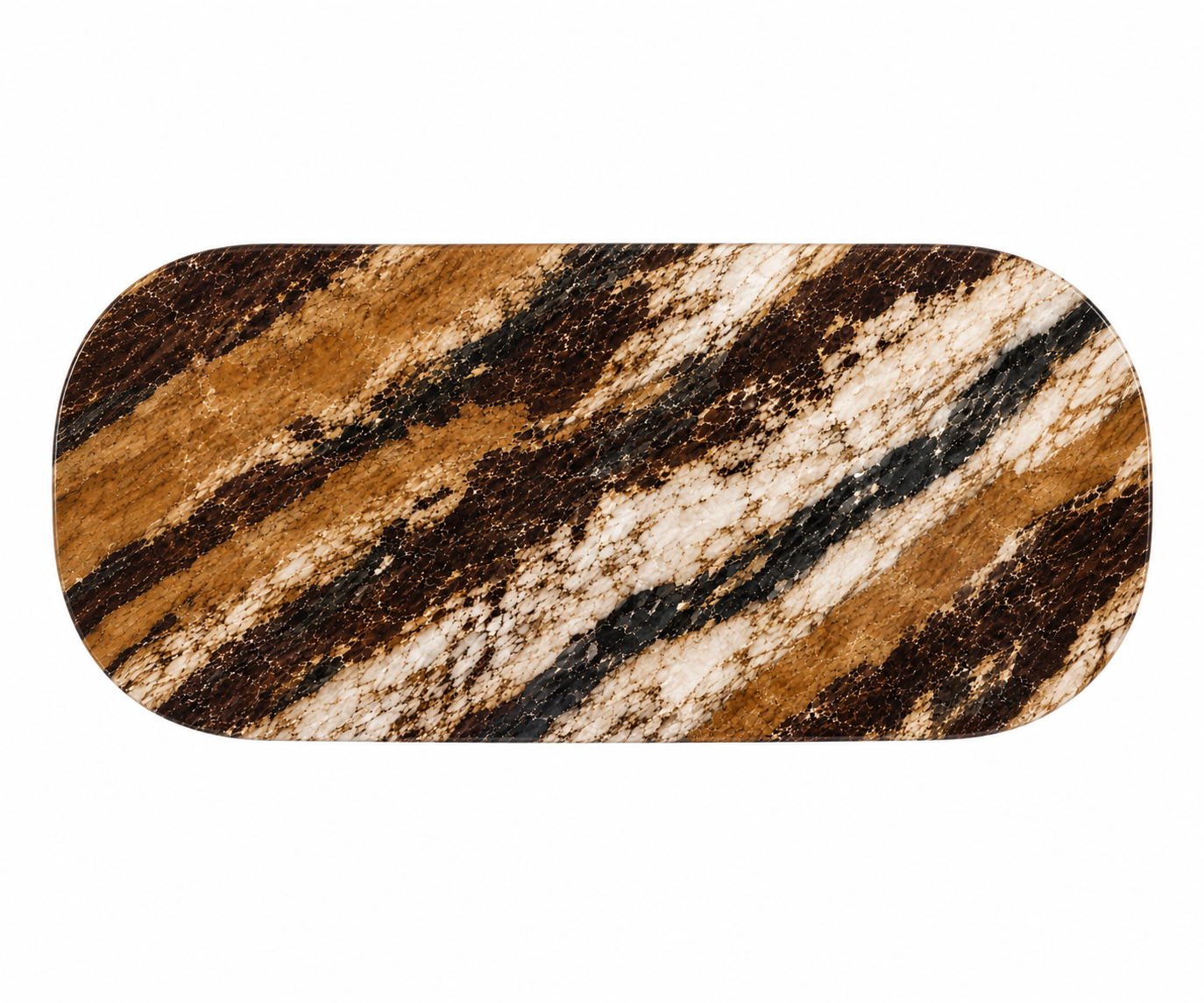 La Table de Repas Oblongue "Sédiment" en Breccia marble