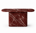 The "Palazzo" Fluted Oblong Console in ROSSO LEVANTO Marble