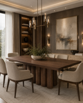 La Table à manger "Colonnade" en Noyer Impérial