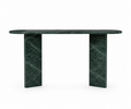 The "Emerald" Oblong Console Table in Guatemala Green Marble