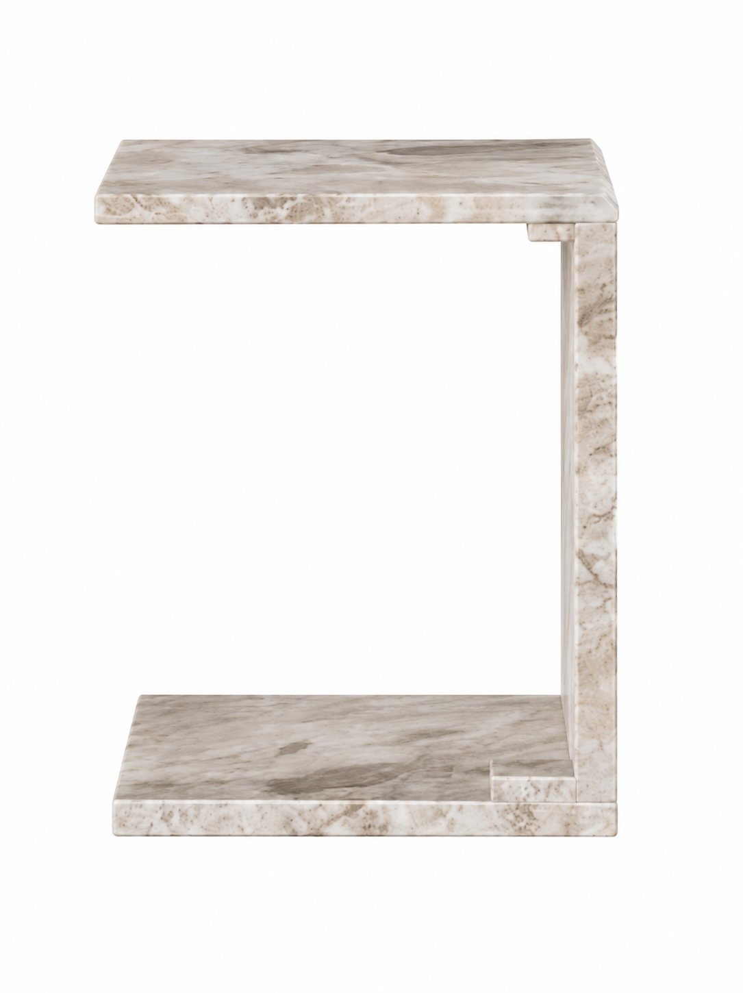 La Table d'Appoint Glissante "Horizon" en Marbre Daino Reale