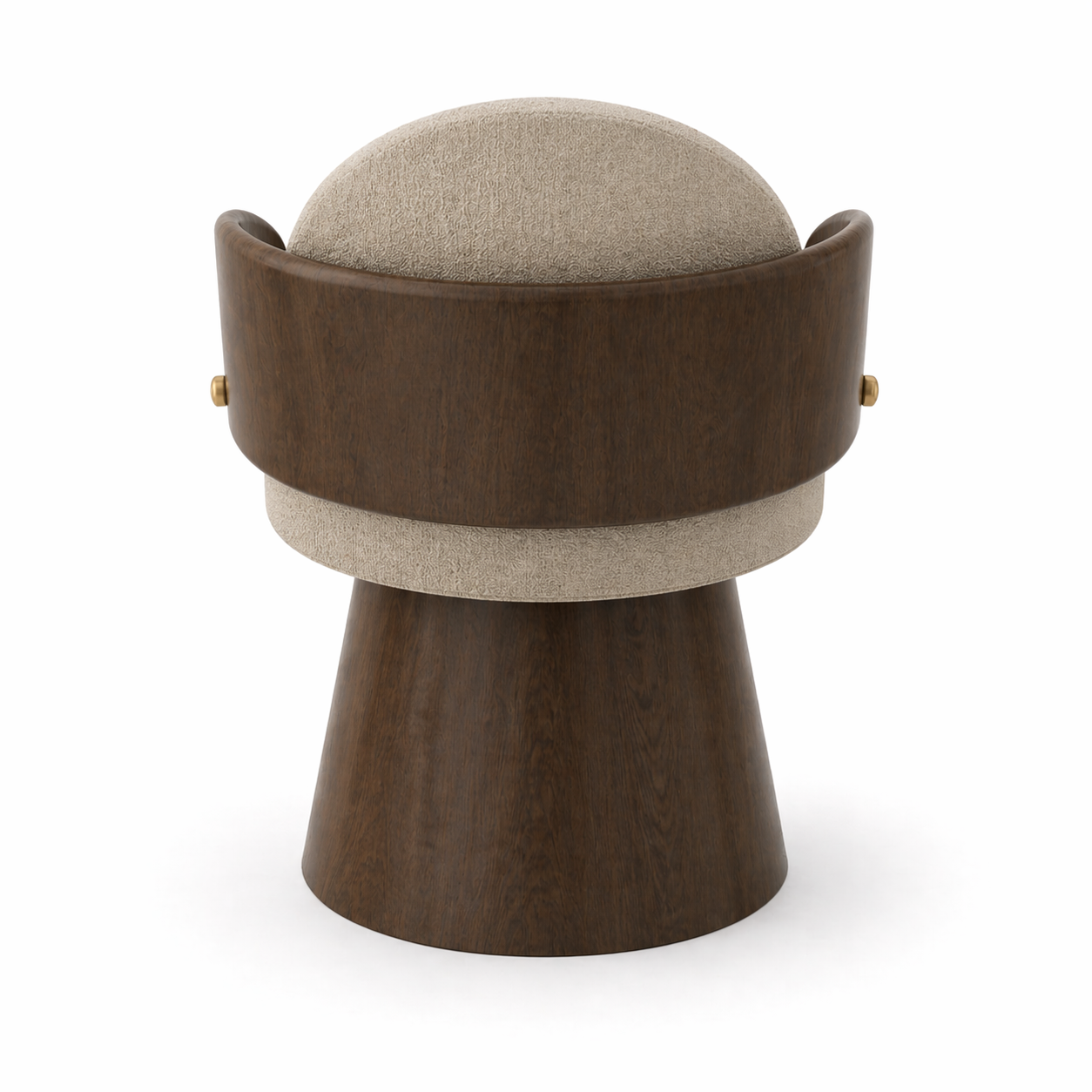 La Chaise "Totem" en Noyer et Bouclé