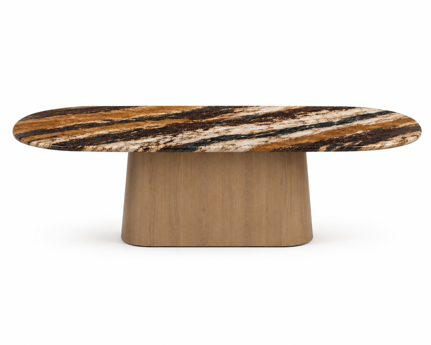 La Table de Repas Oblongue "Sédiment" en Breccia marble