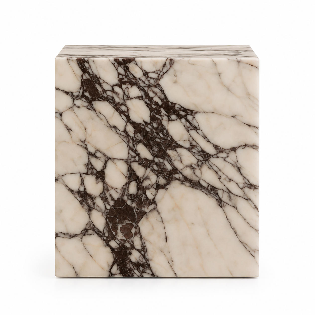 Le Cube Monolithe "Prisme" en Marbre Calacatta Viola