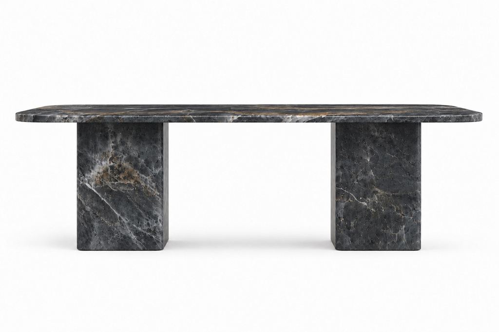 La Table de Repas Rectangulaire "Sill" en Quartzite Invisible Grey