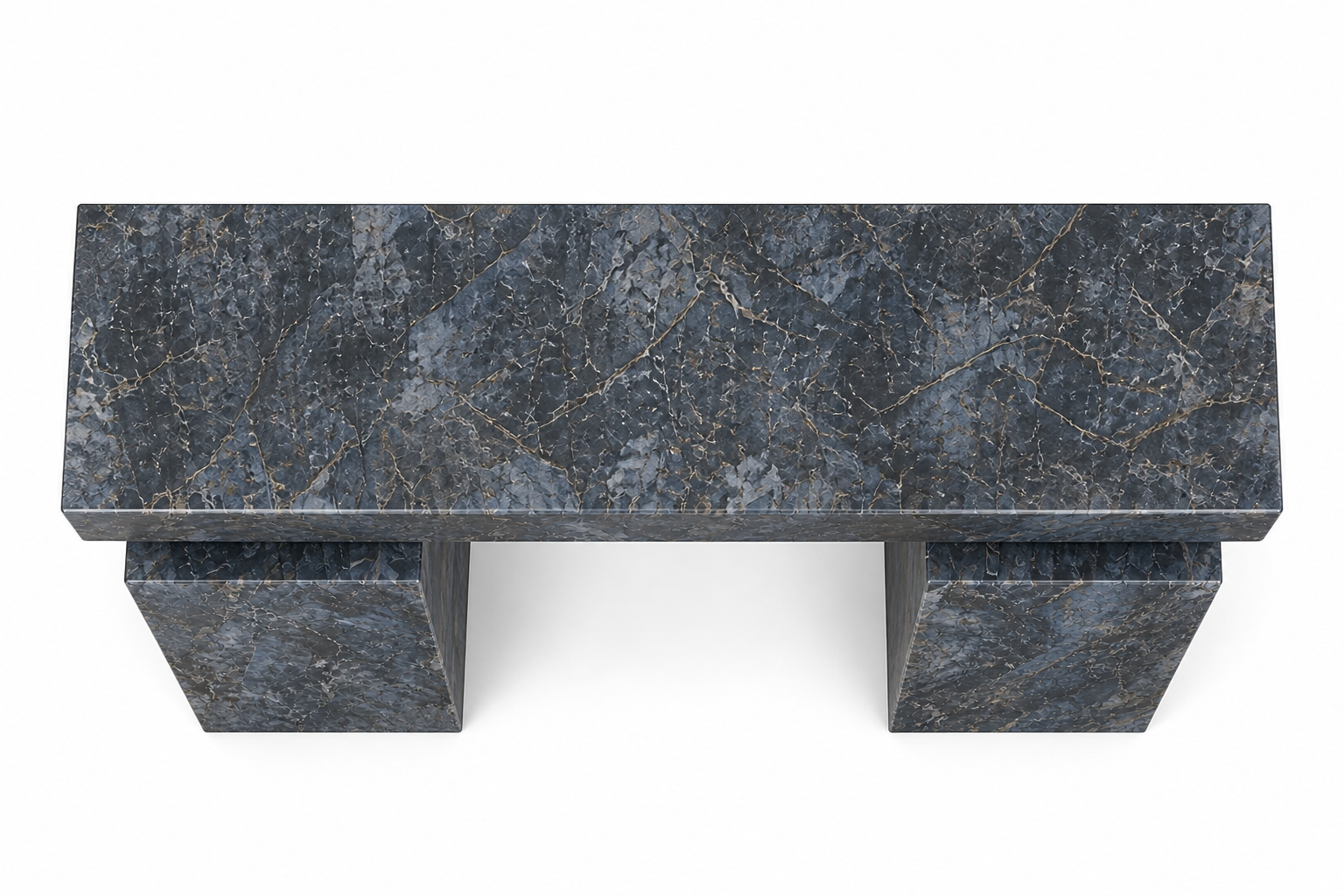 La Console Architrave Épurée "Tempest" en Quartzite Blue Tempest