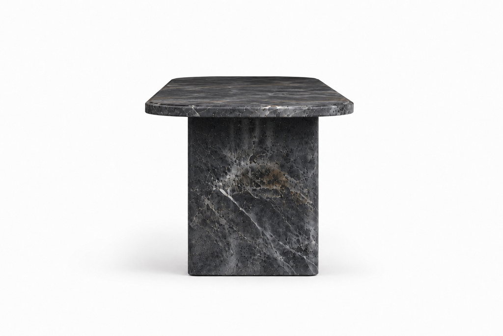 La Table de Repas Rectangulaire "Sill" en Quartzite Invisible Grey