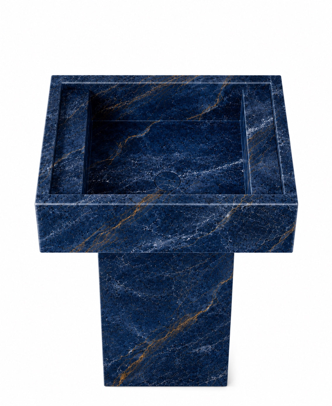 Le Lavabo Totem "Majesté" en Sodalite Bleue