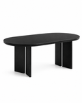 The "Monolith" Oblong Dining Table in Black Marquina Marble