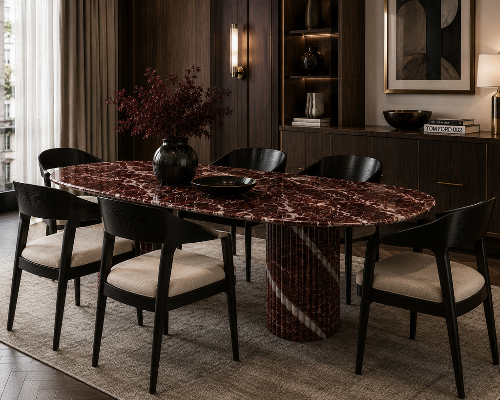Rosso Levanto — La Table de Repas Sculpturale