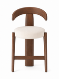 "Stèle" Imperial Walnut Bar Stool