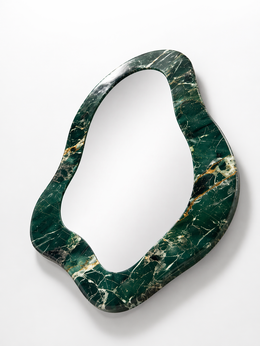 Le Miroir "Nymphe" en Jade Alpin