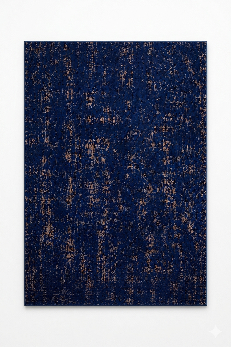 Tapis Azur Royal  Beni Ourain Bleu