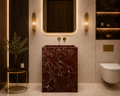 Le Meuble Vasque Monolithe Totem "Palazzo" en Marbre Rouge Levanto