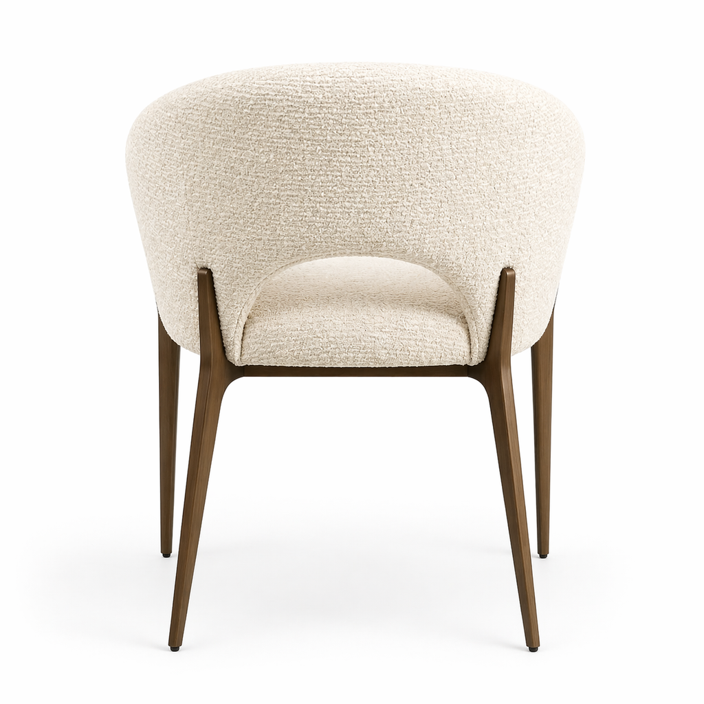 La Chaise "Aura" en Noyer et Bouclé